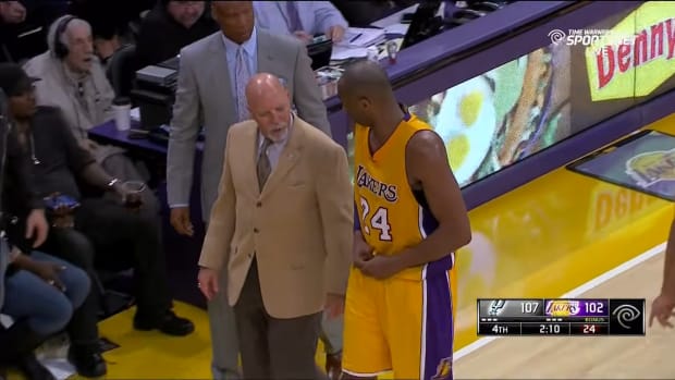 Kobe Bryant Discolated His Finger During A Game, Trainer Gary Vitti Popped It Back In And The Black Mamba Immediately Returned To The Game