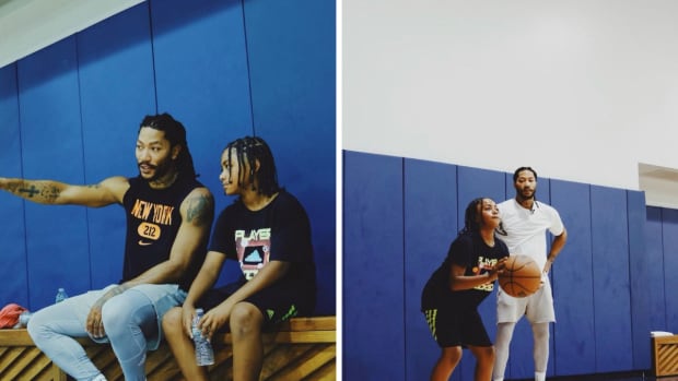 Derrick Rose Working Out With His 9-Year-Old Son PJ In New York And Fans Are Loving It: "He Is Looking Very Tall For His Age"