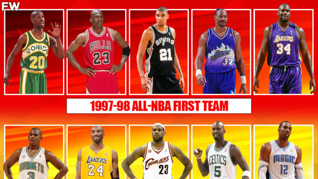 1998 All-NBA First Team vs. 2008 All-NBA First Team: Michael Jordan And Shaquille O'Neal Against LeBron James And Kobe Bryant