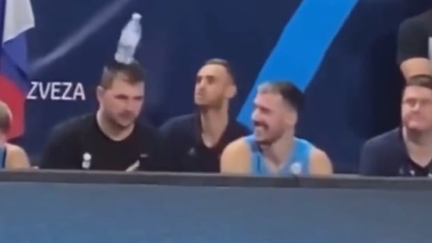 Luka Doncic Engaged In Water Bottle Flip Challenge With Goran Dragic On The Sidelines: "Luka Is Great Talent But He’s Also A Big Kid."