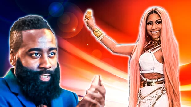 Video: James Harden Was Loving Nicki Minaj's Performance At The 2017 NBA Awards