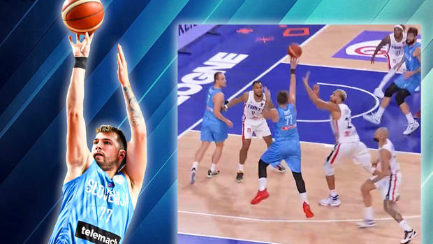 Luka Doncic Makes Insane One-Handed 3-Pointer Over Rudy Gobert And Evan Fournier