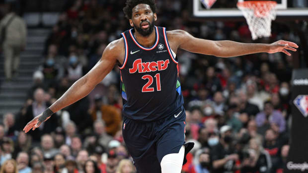 NBA Analyst Says Joel Embiid Is The Heavy Favorite For The 2022-23 MVP Award: "I Strongly Believe This, James Harden Is Going To Help Him Get It Done."