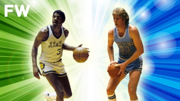Magic Johnson On Sharing The Court With Larry Bird In For A College Team: "Man, I Love Playing With This Guy!' And Believe Me, The Crowd Loved It Too."
