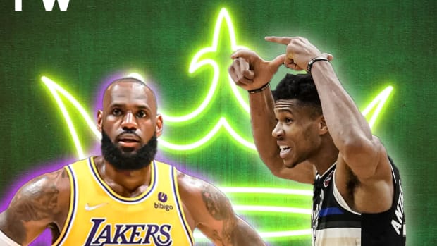 Giannis Antetokounmpo Denied He Disrespected LeBron James And Explained His 'Crown' Gesture: "It Was Nothing Against LeBron. That's My Last Name. It Means Crown."