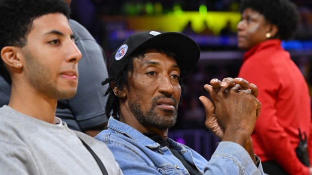Scottie Pippen Was At The Lakers Game Watching His Son Scotty Jr. Making His NBA Debut In Pre-Season