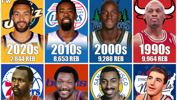 NBA's Leading Rebounder By Decade: Wilt Chamberlain Almost Got 20,000 Rebounds, No One Else Is Even Close To Him