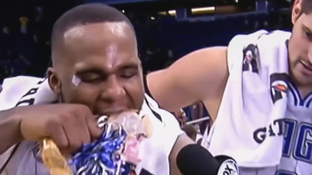 Glen 'Big Baby' Davis Eating A Turkey After A Game In 2013 Goes Viral