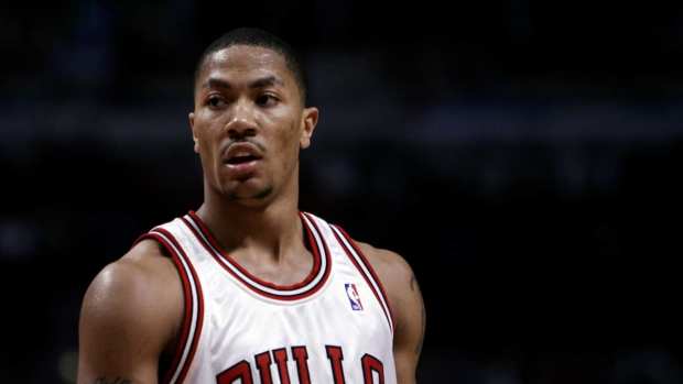 Chicago Bulls guard Derrick Rose during the third quarter against the Houston Rockets at the United Center. The Bulls won 98-88.