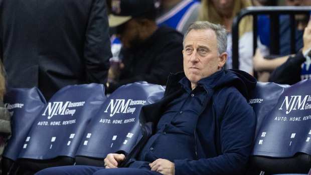 Philadelphia 76ers managing partner Josh Harris looks on during the third quarter against the Memphis Grizzlies at Wells Fargo Center.