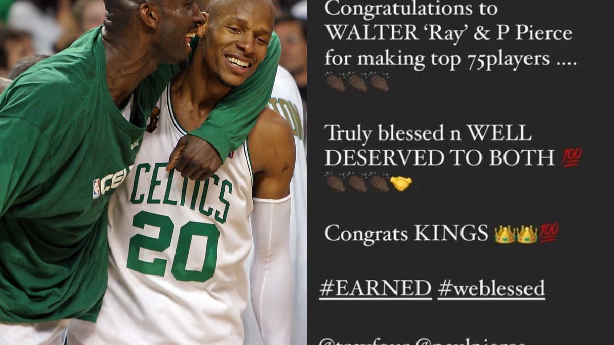 Kevin Garnett Squashes Beef With Ray Allen At Jersey Retirement