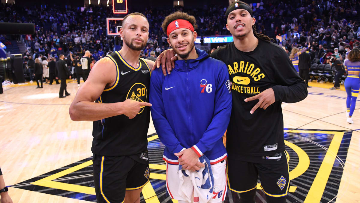 Stephen Curry, Seth Curry And Damion Lee Take A Pic Together Following  Warriors-Sixers Game: 