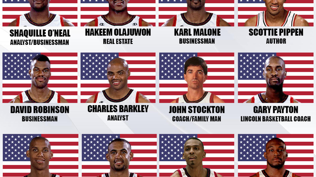 1996 US Dream Team Basketball Hakeem Olajuwon Jersey Penny Hardaway Charles  Barkley Reggie Miller Scottie Pippen Grant Hill Karl Malone Jerseys From  Wotesports, $9.88
