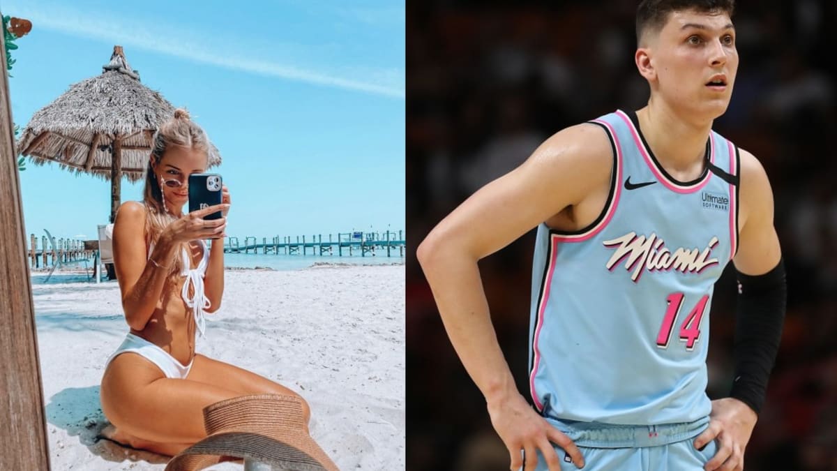 The Nike tank top black NBA Tyler Herro account on the Instagram of  @herro4ever