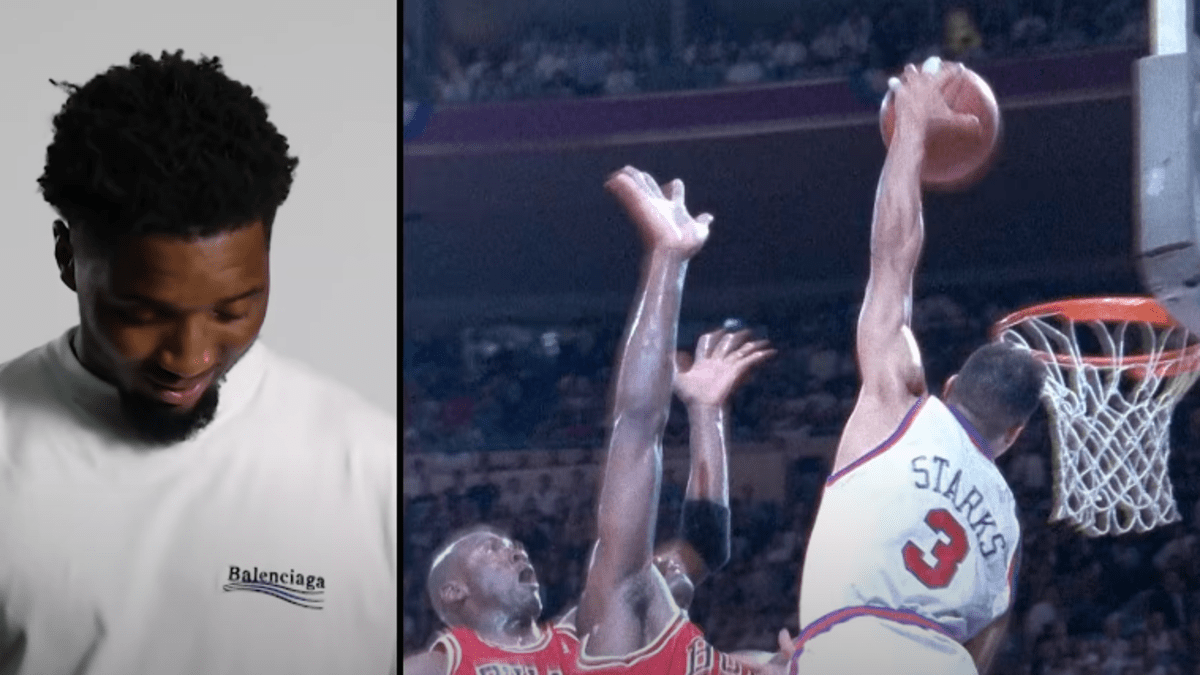 Donovan Mitchell On John Starks' Dunk Over Michael Jordan: “People