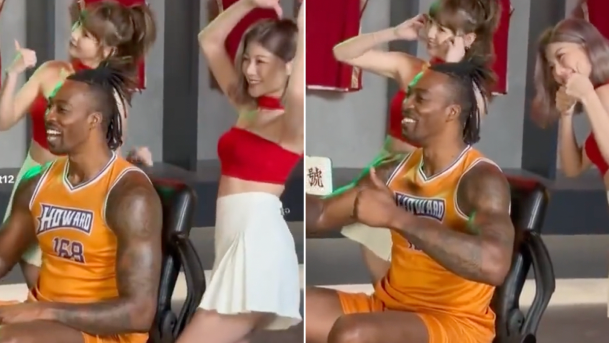 Dwight Howard is doing commercials with Taiwan cheerleaders