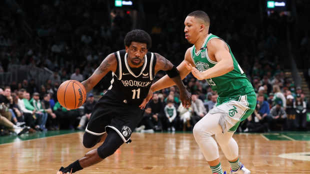 Kyrie Irving Has A 1 11 Record Against The Celtics Since Stomping On Lucky The Leprechaun Fadeaway World