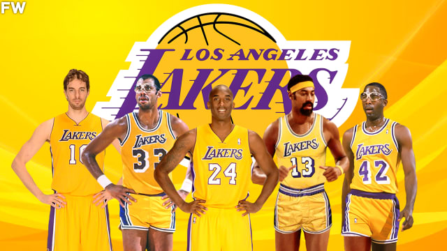 Los Angeles Lakers All Time Team Starting Lineup Bench And
