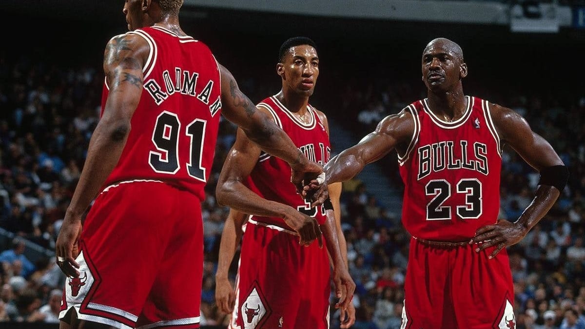Michael jordan scottie hotsell pippen dennis rodman