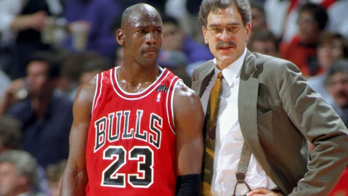 When Phil Jackson Wore A Brand New Pair Of Air Jordan IV s On The Court With Michael Jordan Fadeaway World
