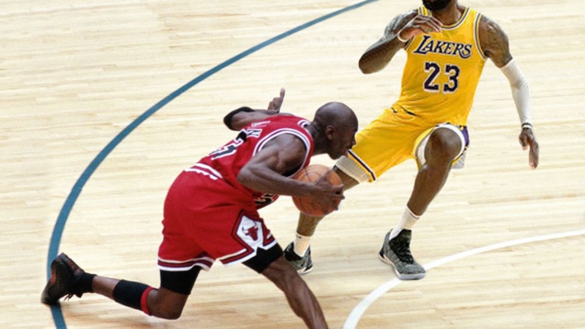 Michael jordan vs lebron james 1v1 new arrivals