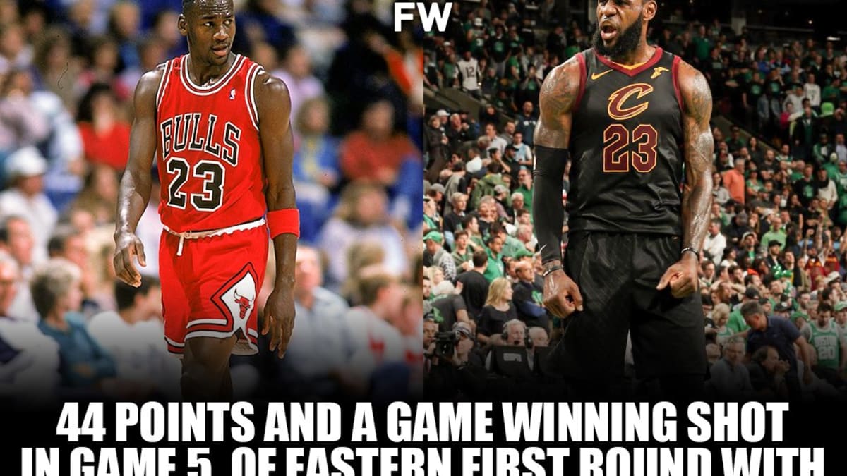 29 Years Apart Michael Jordan And LeBron James Hit A Game Winner And Scored 44 Points In Game 5 Of Eastern First Round Using The Same Number Fadeaway World