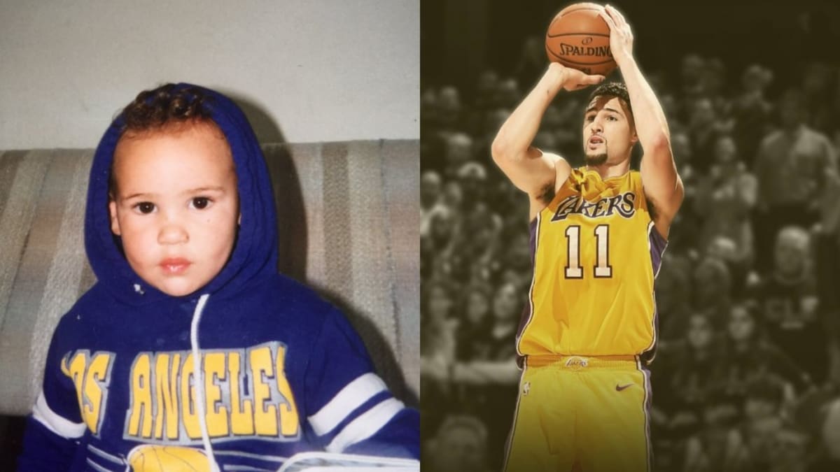 Mychal Thompson Posts Baby Klay Thompson In Lakers Hoodie I
