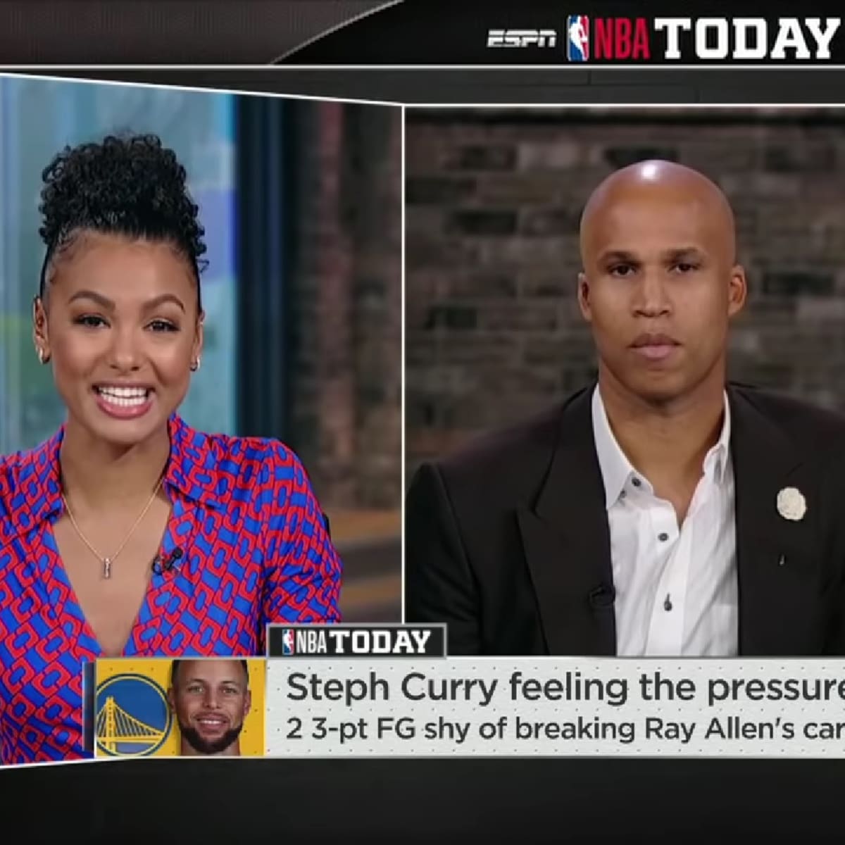NBA Today TV viewers left in shock at Richard Jefferson's 'ridiculous' shoes  as fans beg Malika Andrews to act