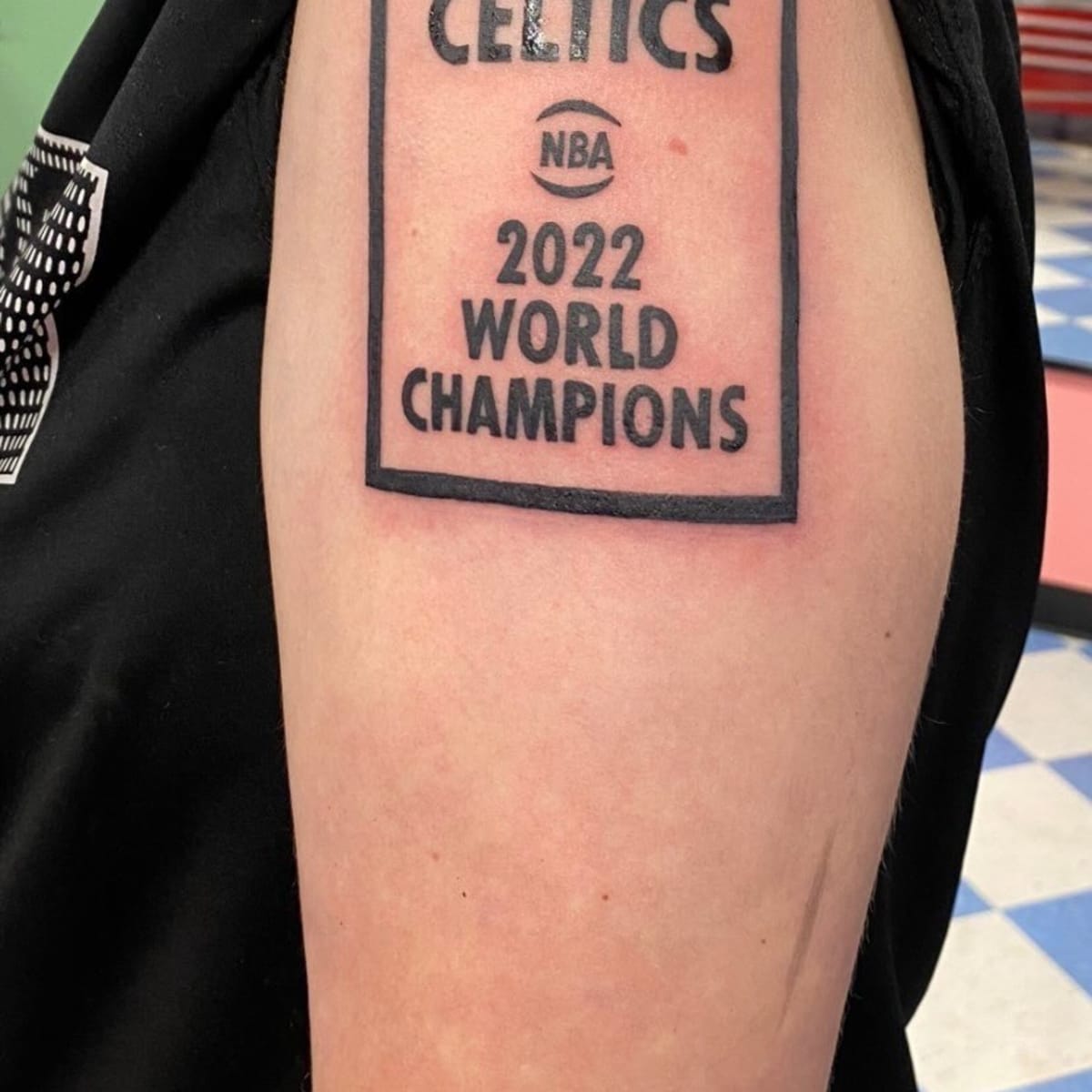 Celtics player  Jayson Tatum with a Kobe tribute tattoo Its only time  boois  rlakers