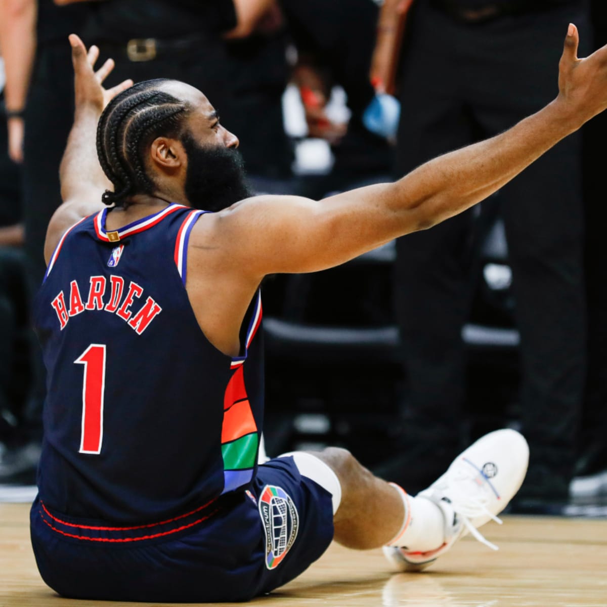 NBA Playoffs: Fans roast James Harden's outfit for 76ers Game 1