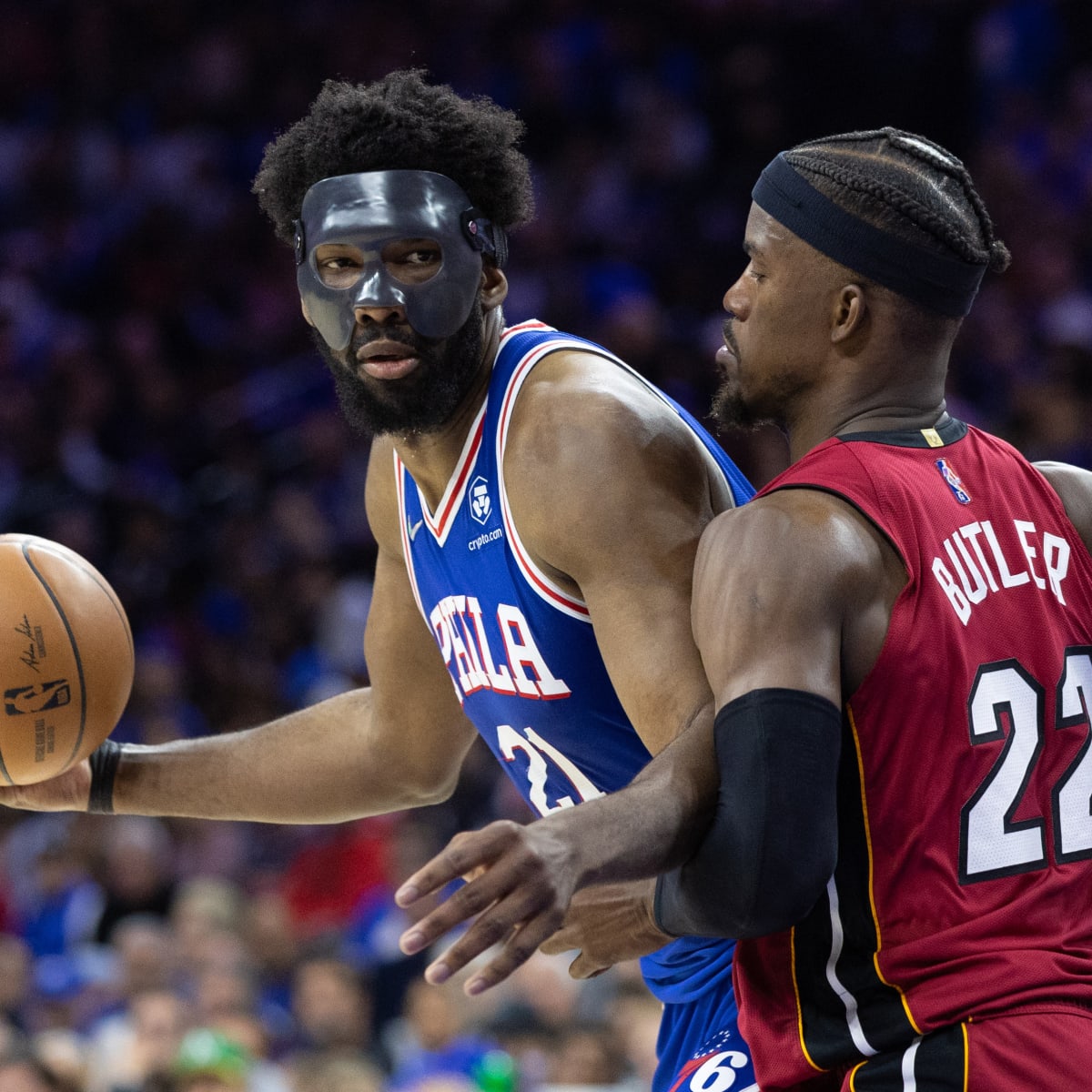 F**k yo mask! - Jimmy Butler with no mercy for masked Joel Embiid as Miami  Heat slip up in Game 3 vs Philadelphia 76ers