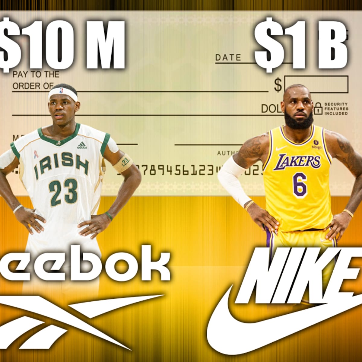 A Reebok Executive Offered A $10M Check To 18-Year Old LeBron James To Not  Negotiate With Nike Or Adidas, He Rejected The Offer, And Today, LeBron Has  A $1 Billion Lifetime Deal