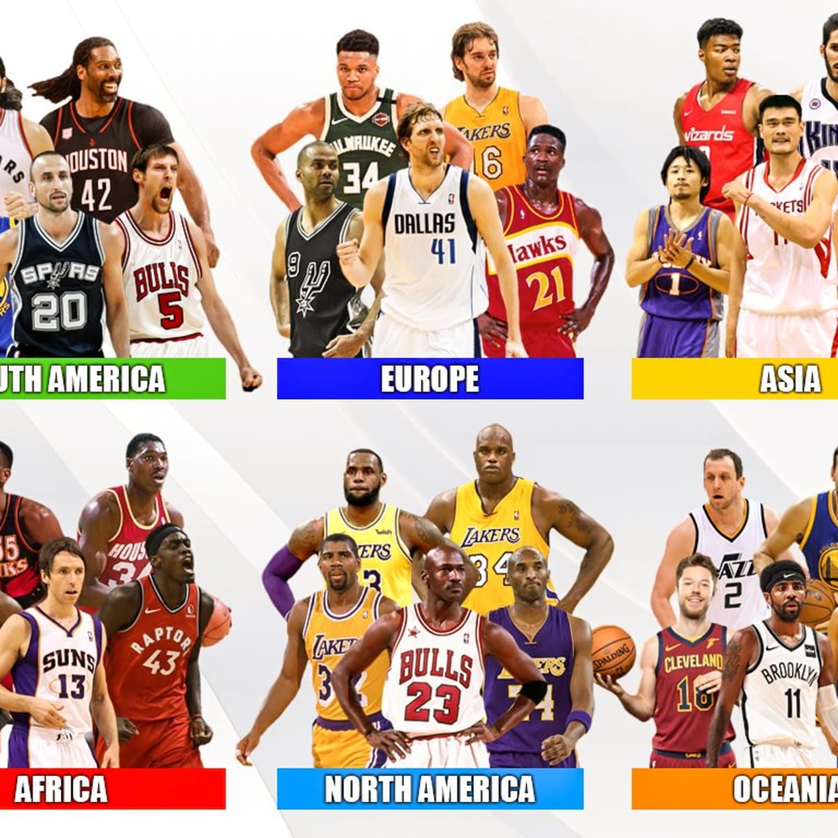 All-time best international NBA player from each country (sort of) 