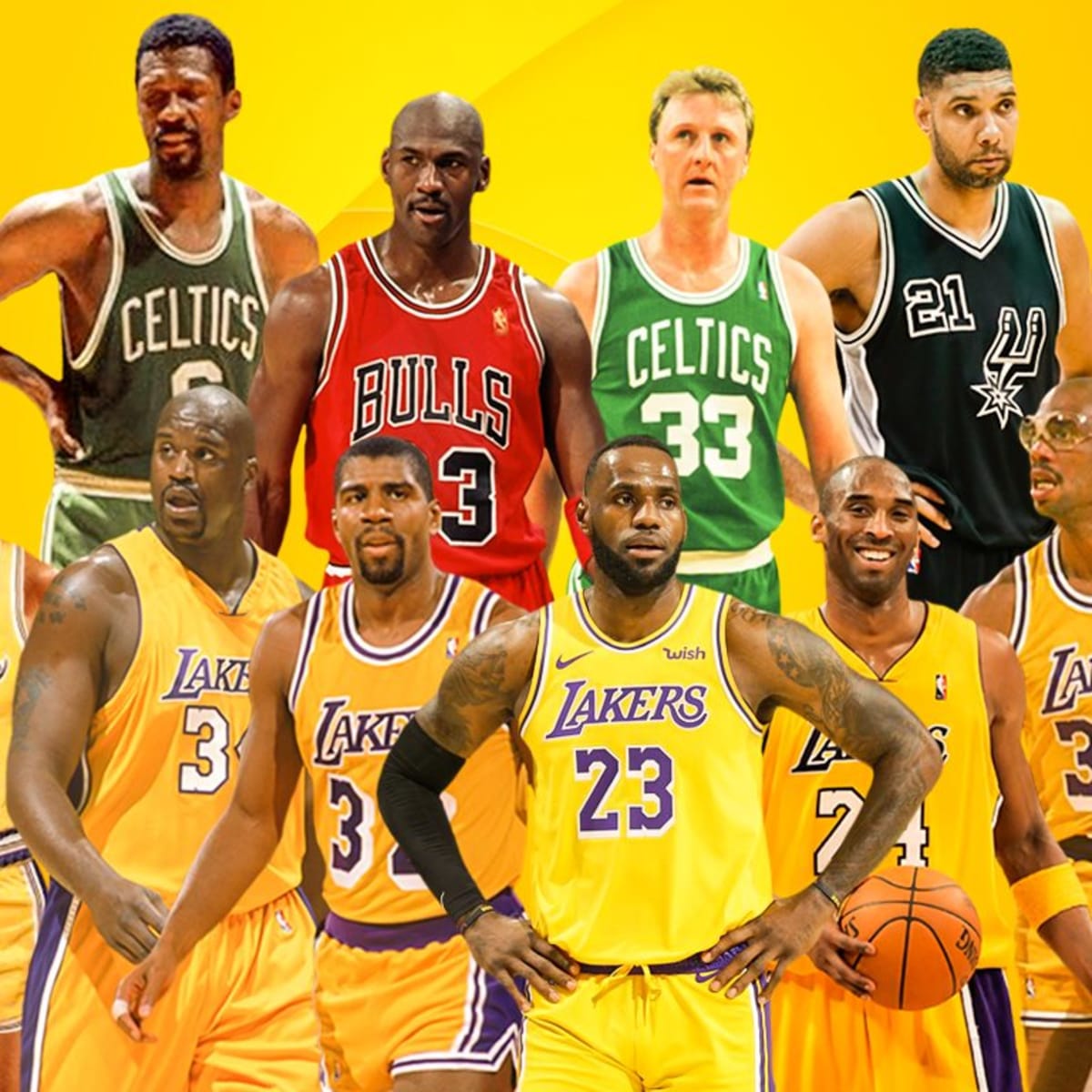 Los Angeles Lakers Have 6 Of Top 10 Greatest Players Of All-Time - Fadeaway
