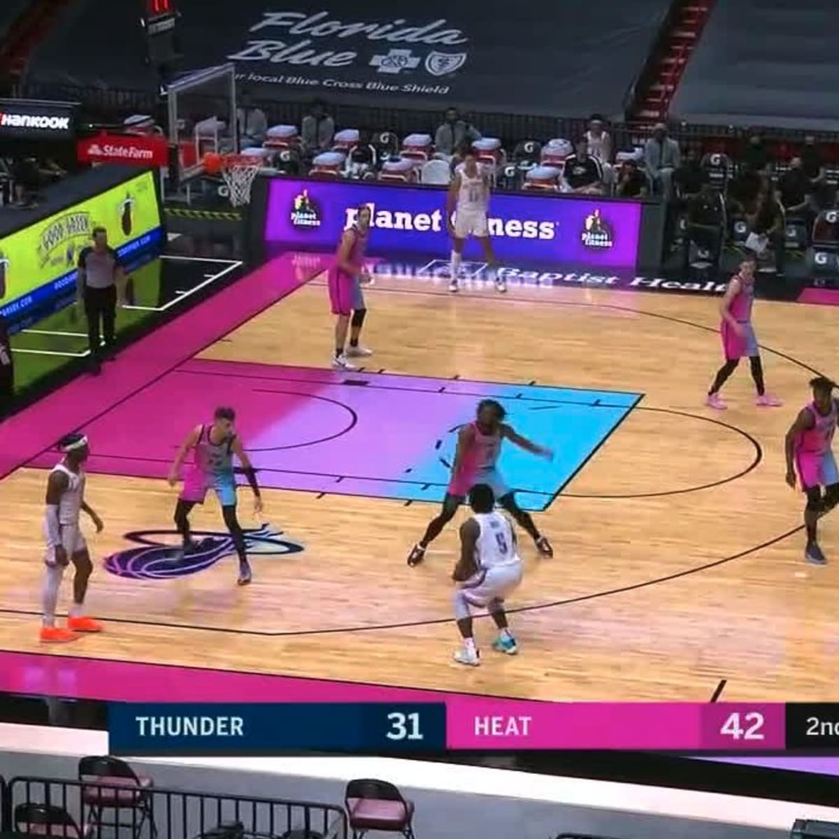 NBA fans had lots of jokes about the Miami Heat's colorful court