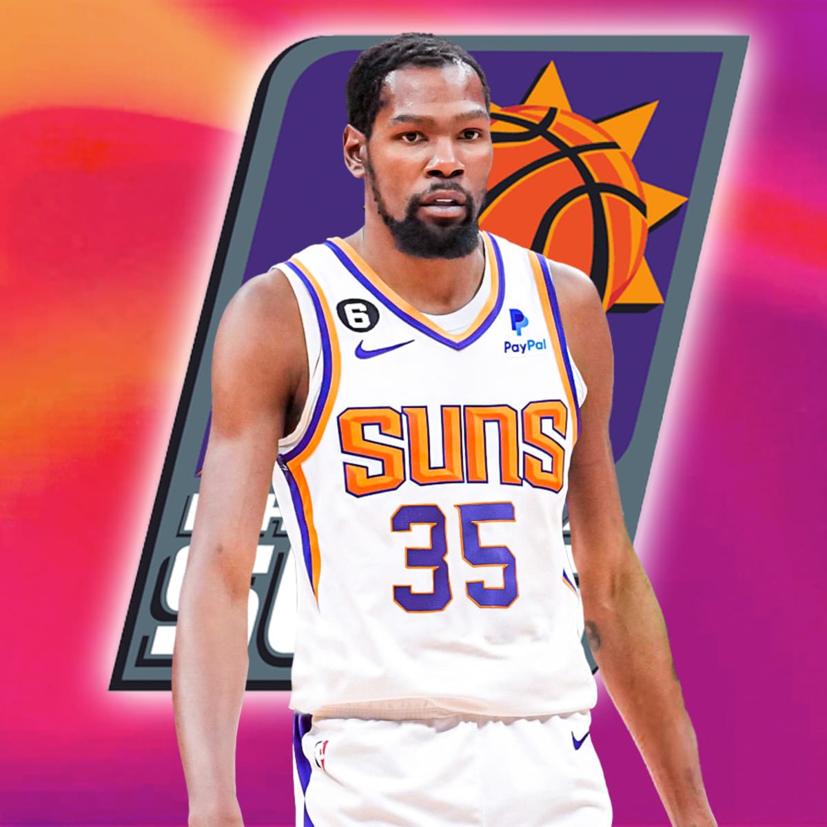KEVIN DURANT IS A PHOENIX SUN @easymoneysniper, @Suns, #WeAreTheValley  This is my first attempt at a jersey swap. Still learning a…