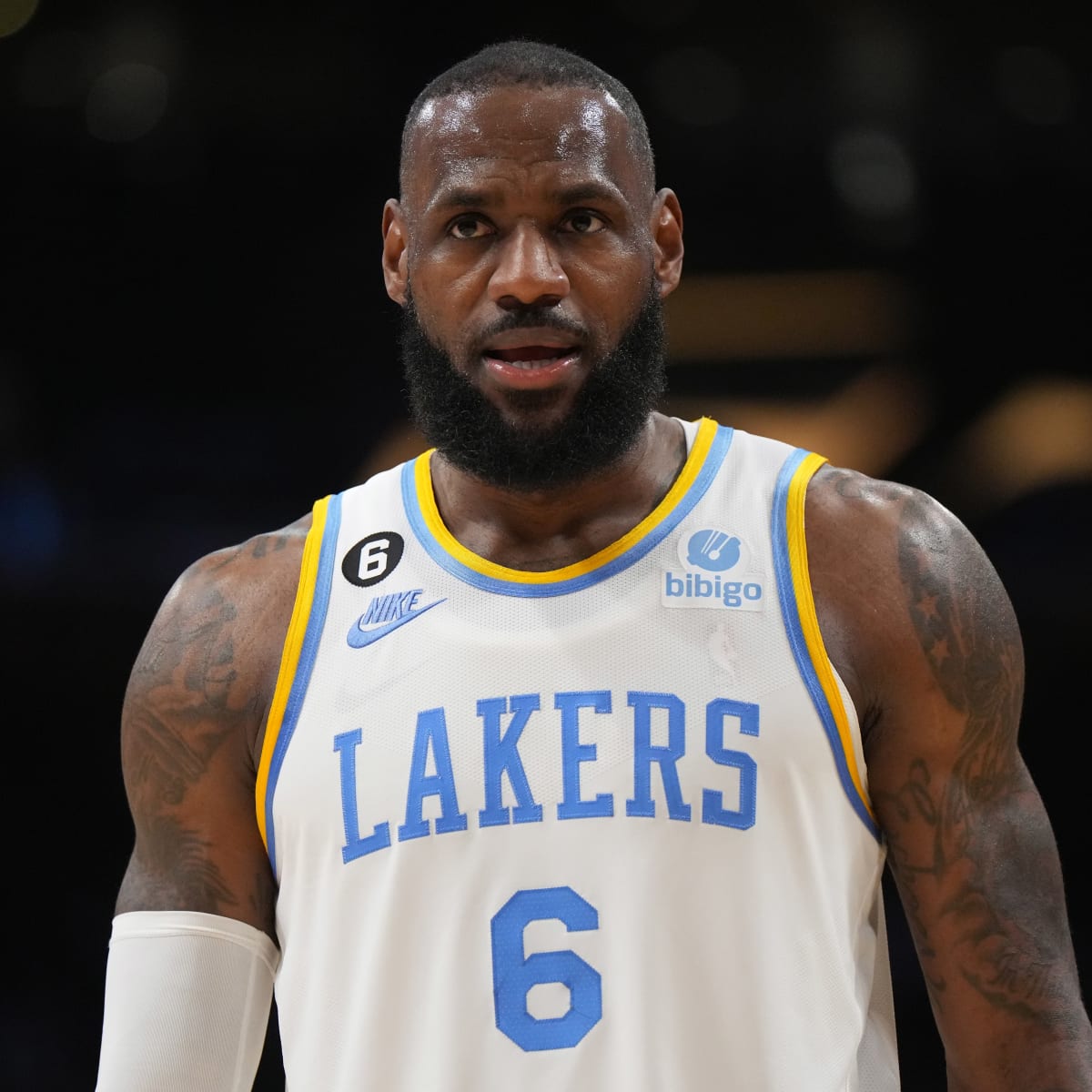 lebron james number 6 lakers