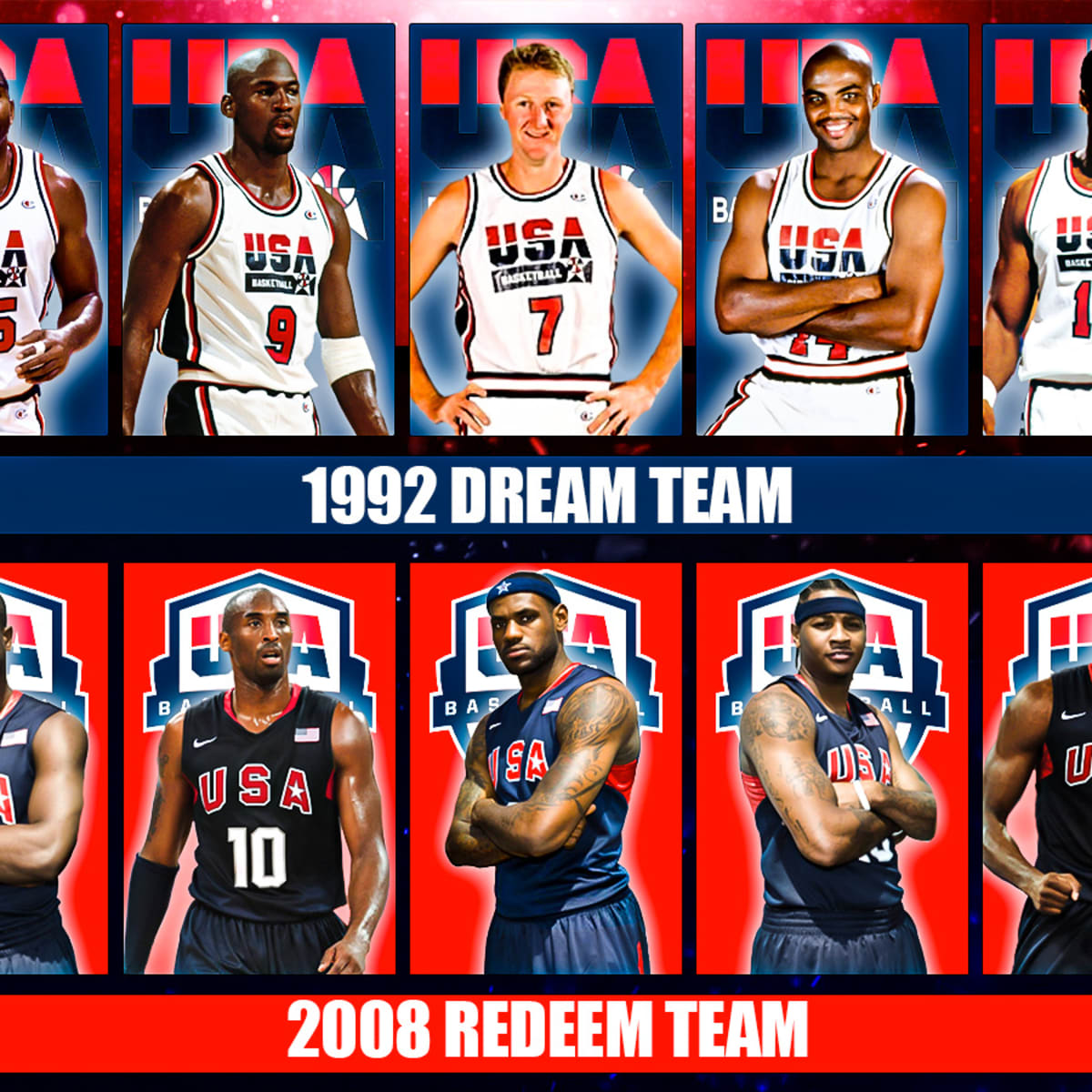 Bird, Johnson & Jordan USA Basketball  Dream team, Usa basketball, Nba  legends