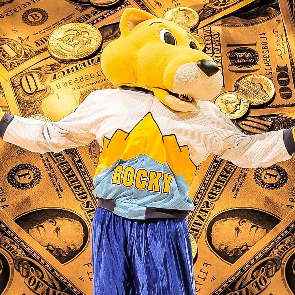 Original Rocky Mascot in the NBA Finals With Denver Nuggets