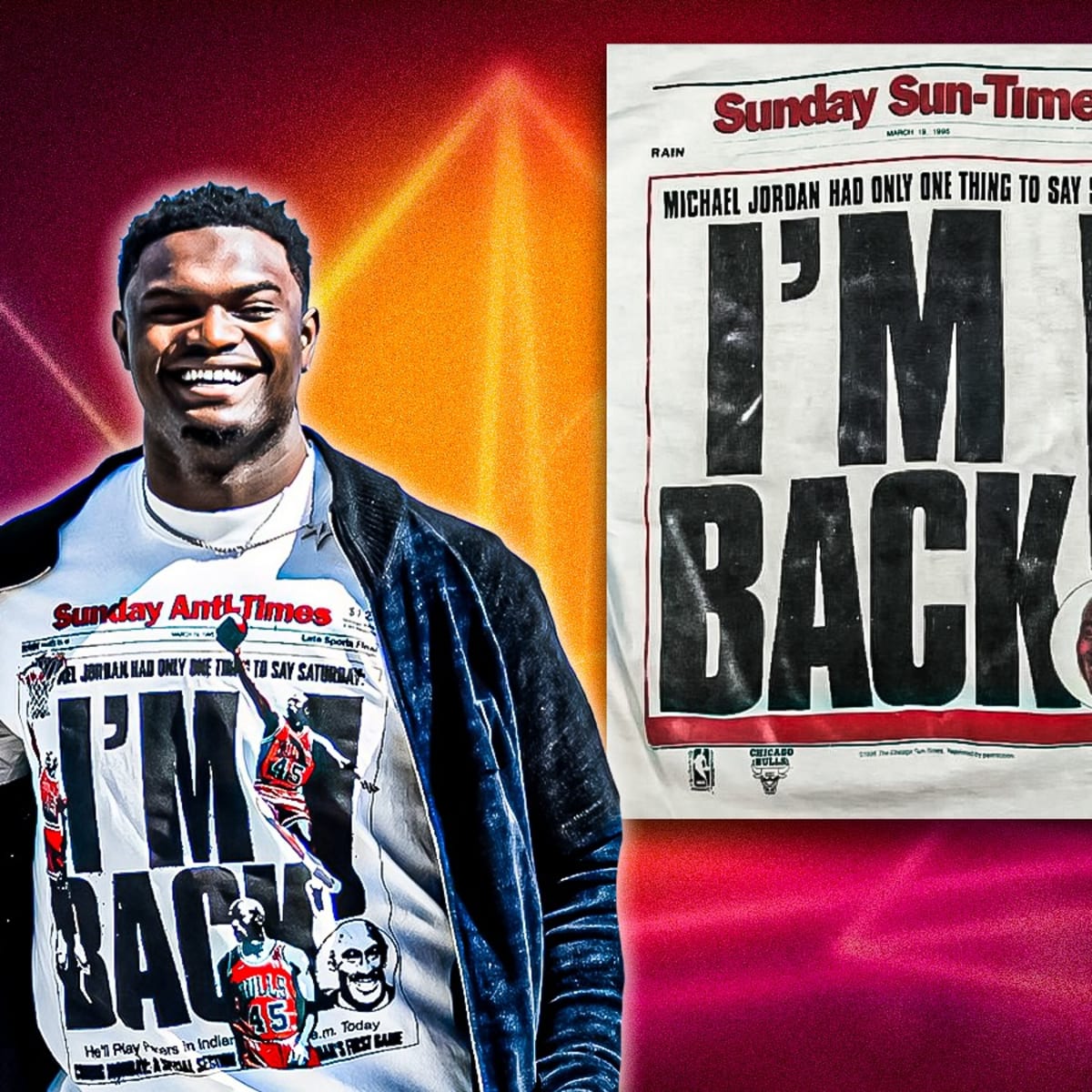 Zion Williamson Michael Jordan Sunday Anti-Times I'm Back Shirt