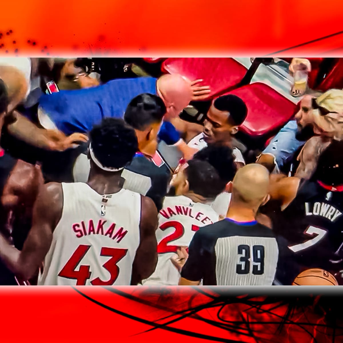 NBA: Late hit on Raptors rookie Koloko sparks wild melee vs. Heat