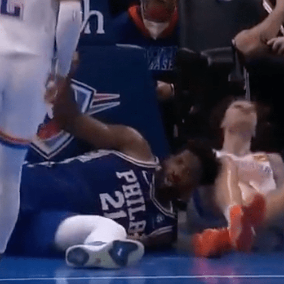 Sixers Announcer Goes Viral For Josh Giddey, Joel Embiid Collision: No  Offense To Giddy, I Couldn't Care Less - Fadeaway World