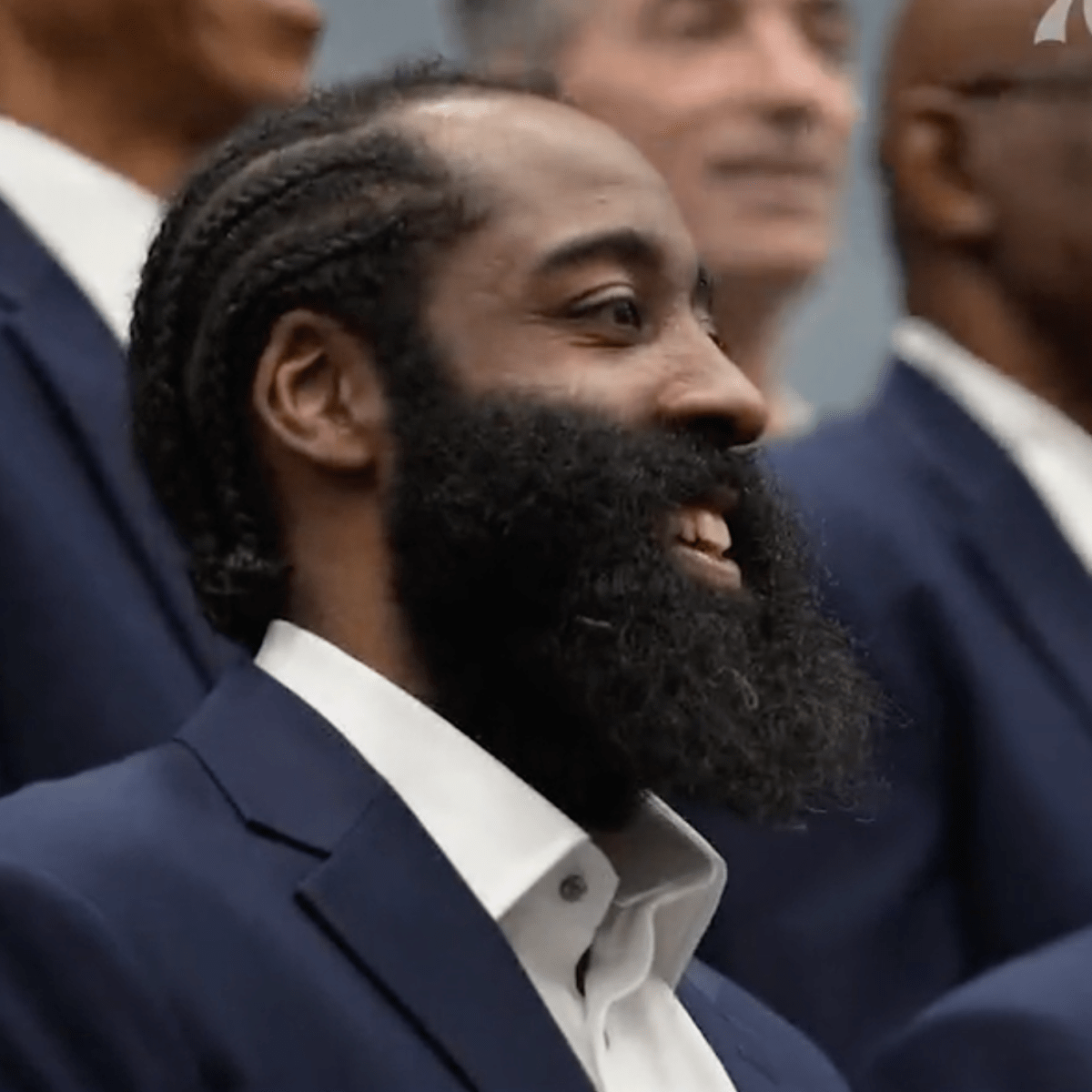 Hilarious James Harden Moment Goes Viral During NBA 75 Photoshoot -  Fadeaway World
