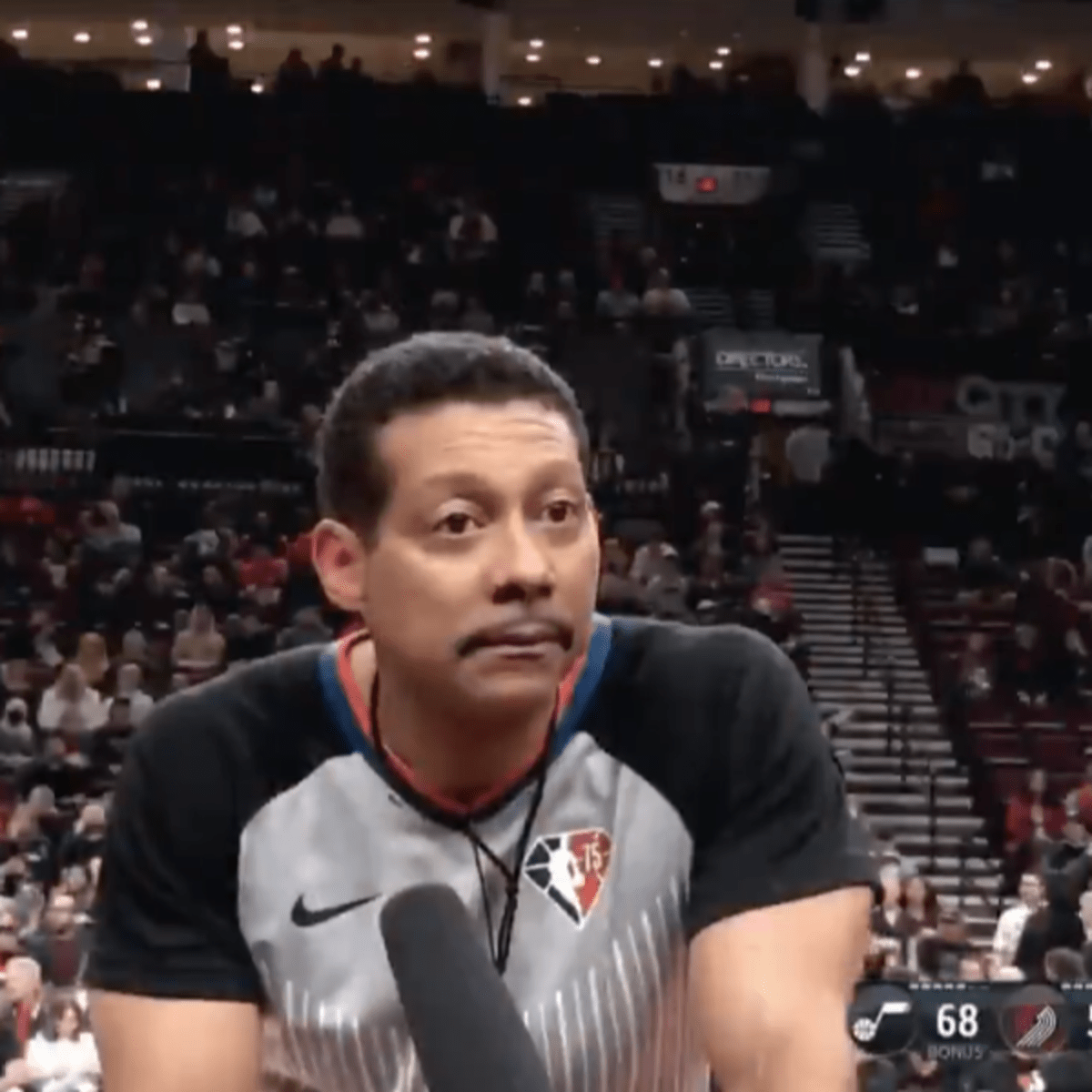 nba-camera-caught-referee-bill-kennedy-s-reaction-at-a-woman-who-walked-in-front-of-the-camera-what-y-all-think-the-first-word-was-that-went-through-his-mind-fadeaway-world
