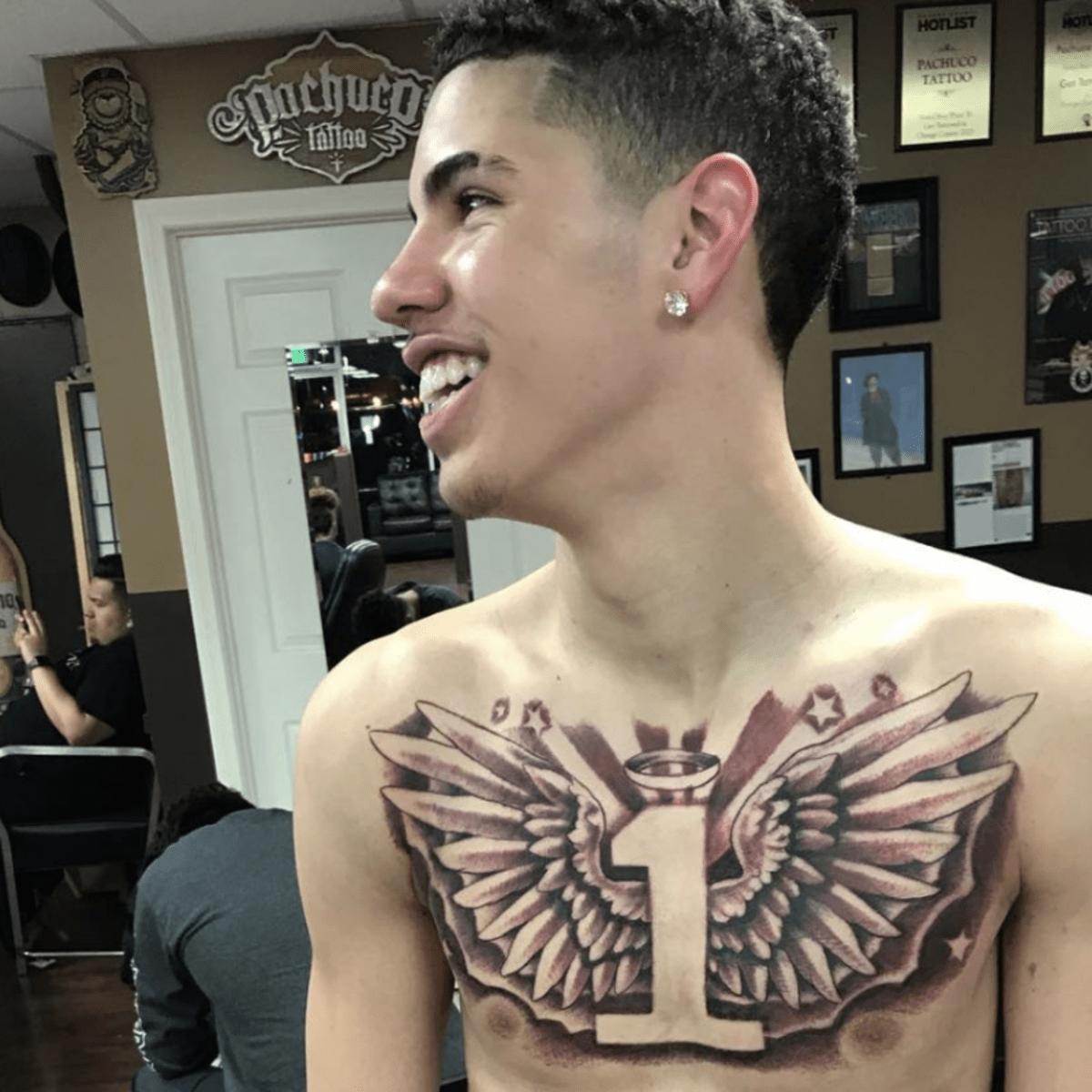 Big Baller Ink Over LaVars objections Lonzo Ball gets tattoos in  solidarity with brother LiAngelo