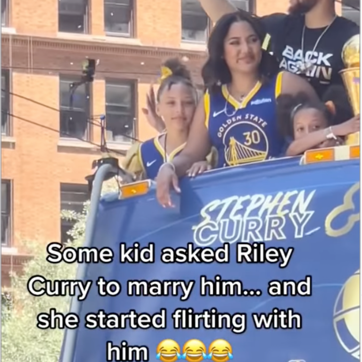 Riley Curry Steph Curry Golden State Warriors Parade