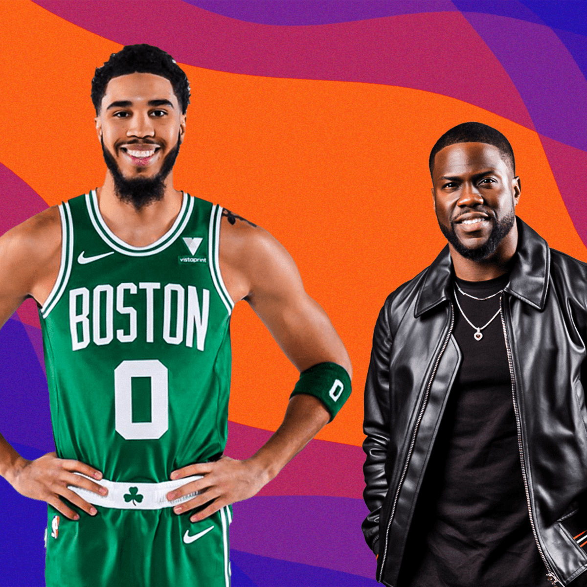 WATCH: Jayson Tatum gifts Kevin Hart a Deuce-sized Celtics jersey