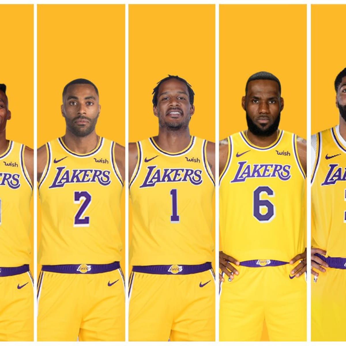Nba lineup sale lakers