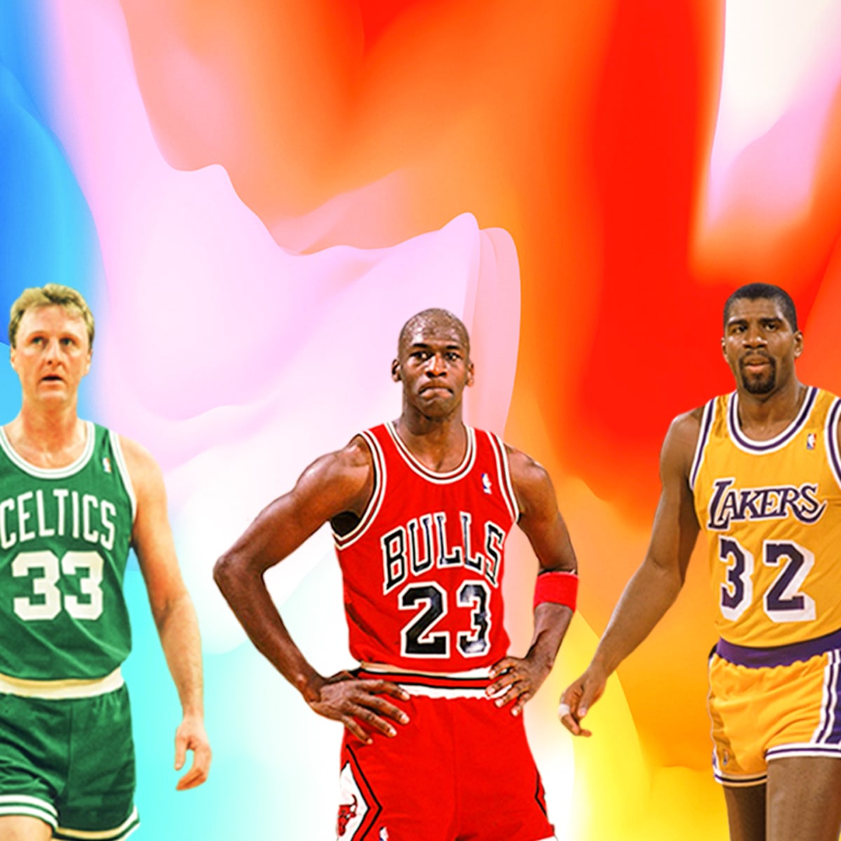 Magic johnson michael jordan larry bird sales