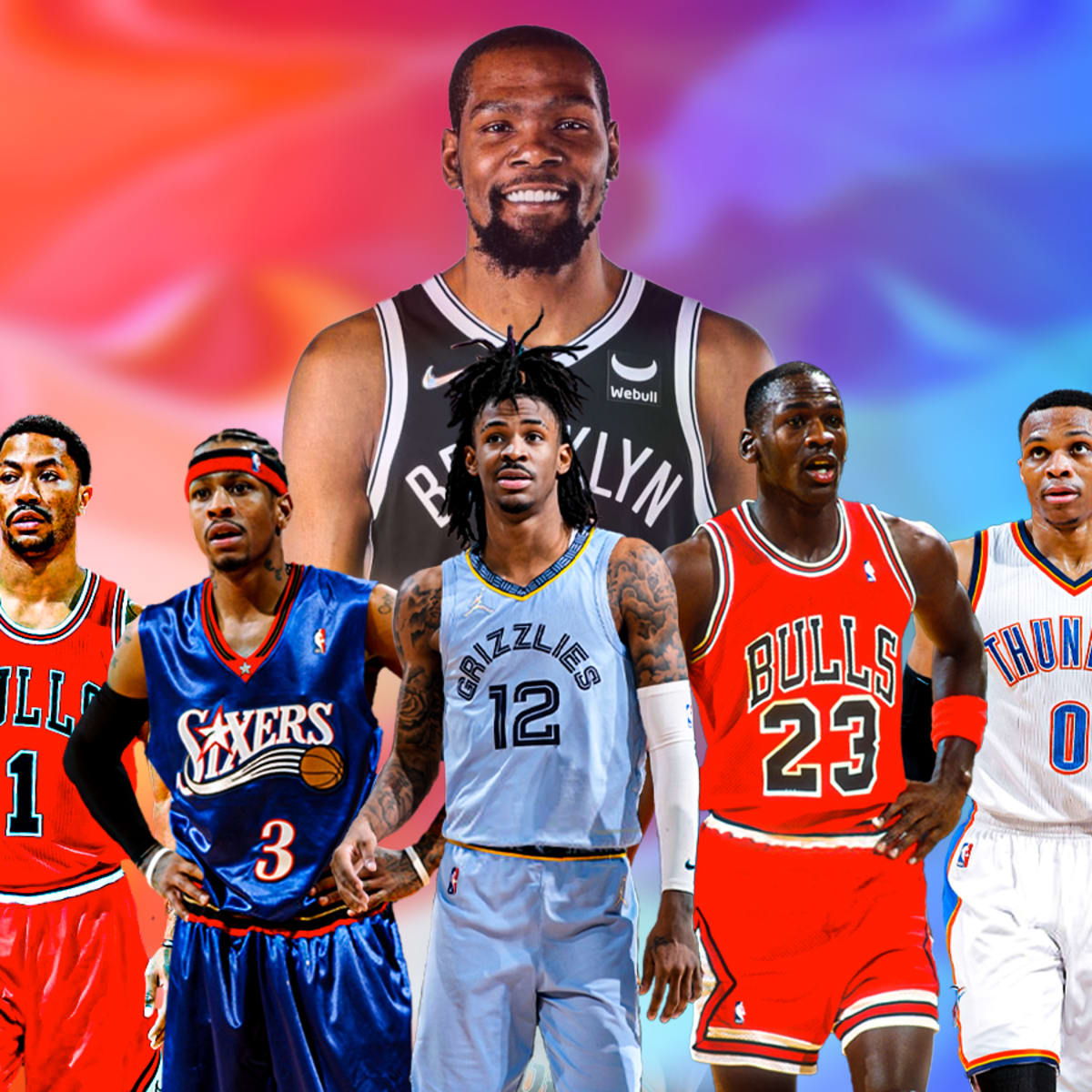 Kevin Durant Compares Ja Morant To Michael Jordan Allen Iverson Derrick Rose And Russell Westbrook When He s Playing I See Like Two Or Three Four Different Hall Of Famers In His Game